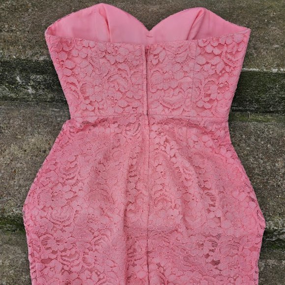 David's bridal bridesmaid / formal/ prom strapless mini dress Size 12 - Picture 4 of 4